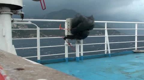 On board with heavy wind 2 Stock Footage 21278978