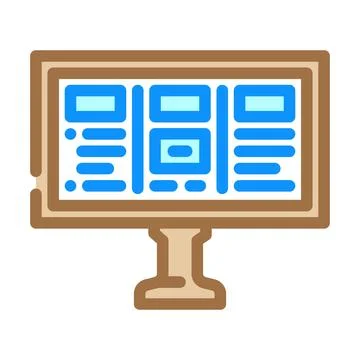 Board information color icon vector illustration 스톡 일러스트