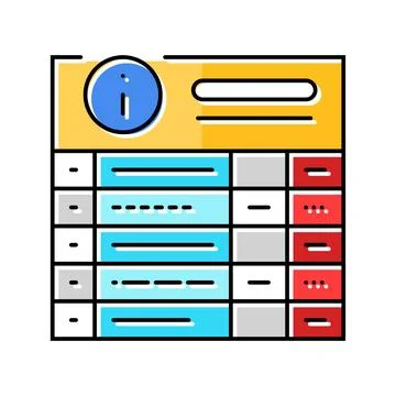 Board information color icon vector illustration Illustrazione stock