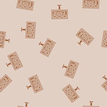 Board information glyph vector seamless pattern 스톡 일러스트