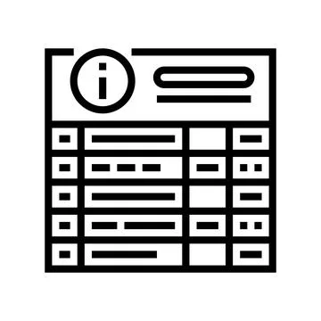 Board information line icon vector illustration 스톡 일러스트
