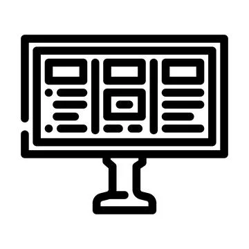 Board information line icon vector illustration 스톡 일러스트