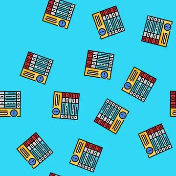 Board information vector seamless pattern 库存插图
