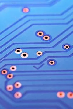 Board inside a computer hard drive closeup Stock Photos