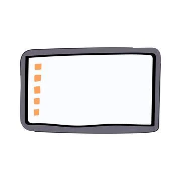 Board interactive smartboard cartoon vector illustration Illustrazione stock