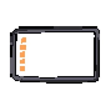 Board interactive smartboard pixel art vector illustration Stock Illustration