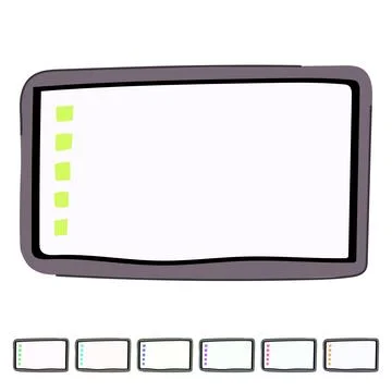 Board interactive smartboard vector cartoon graphic Stock Illustration