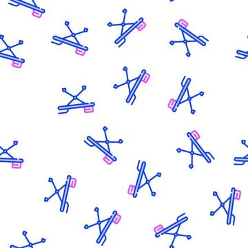 Board for ironing vector seamless pattern Stock Illustration