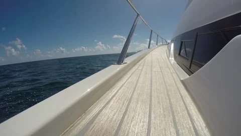 On board lateral view of a rib navigating fast. Stock Footage 89747089