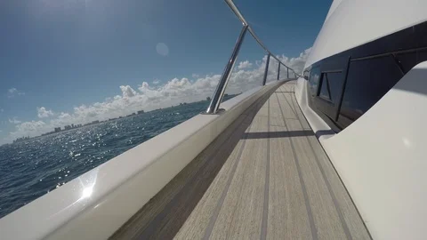 On board lateral view of a rib turning fast. Stock Footage 89747054