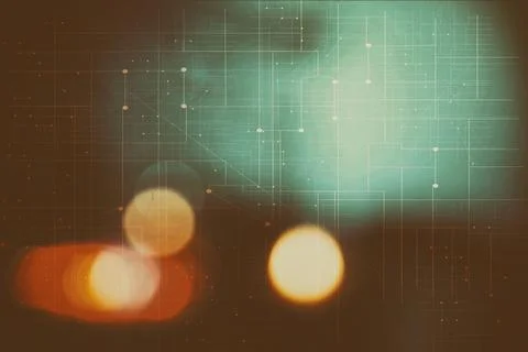 Board layout as a background with light effects Illustrazione stock