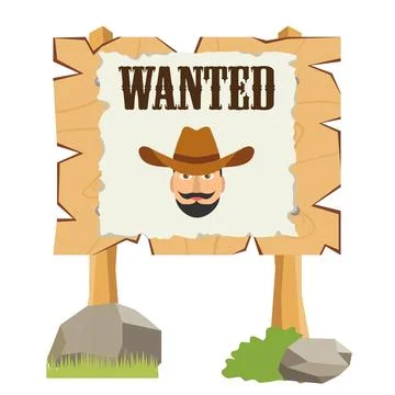 A board with a leaf is wanted Stock Illustration