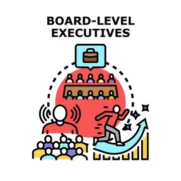 Board level executives discussing business growth strategy Ilustración de archivo
