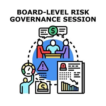 Board level risk governance session planning corporate strategy 스톡 일러스트