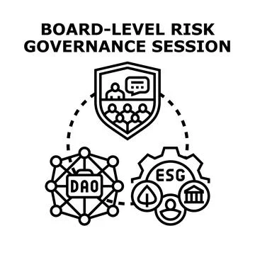 Board level risk governance session concept vector Stock Illustration