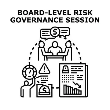 Board level risk governance session planning corporate strategy 스톡 일러스트