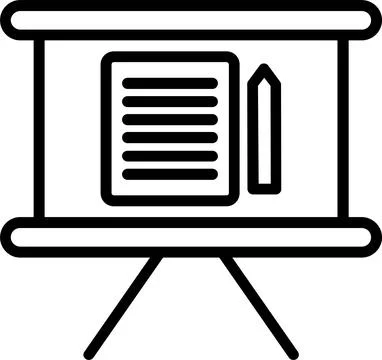 Board  Line Icon Design Stock Illustration