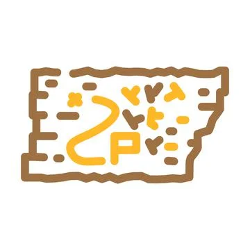 Board with map color icon vector illustration Stock Illustration