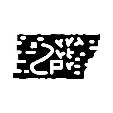 Board with map glyph icon vector illustration Stock Illustration