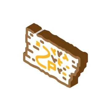Board with map isometric icon vector illustration Stock Illustration