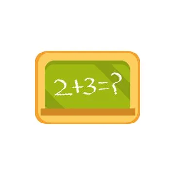 Board with math task school and education icon Illustrazione stock