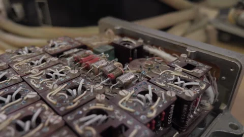 Board With Microprocessors And Capacitors Stock Footage 242451956