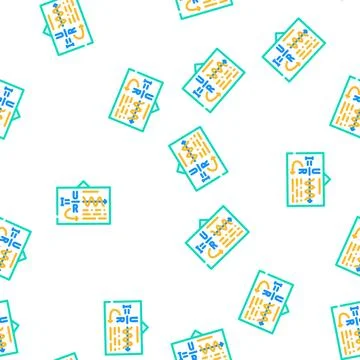 Board with ohm law vector seamless pattern Stock Illustration