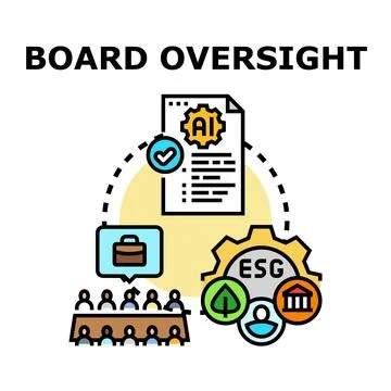 Board oversight managing artificial intelligence and esg strategy Stock Illustration