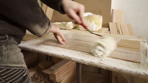 Board painting Stock Footage 128369559