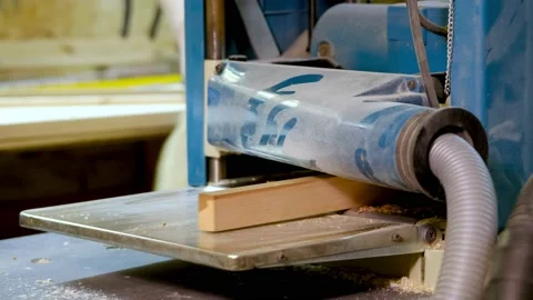 The board passes through the working machine and is leveled Stock Footage 177007515