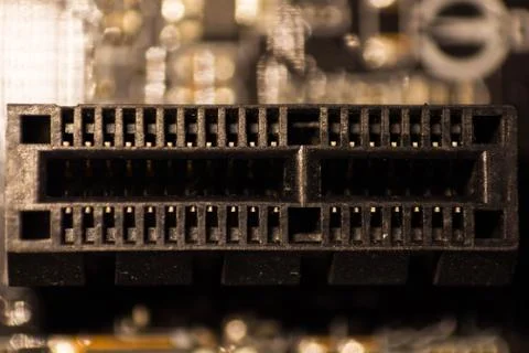 On board with pci-e connector for mining Stock Photos