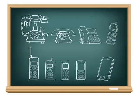 Board phone evolution Stock Illustration