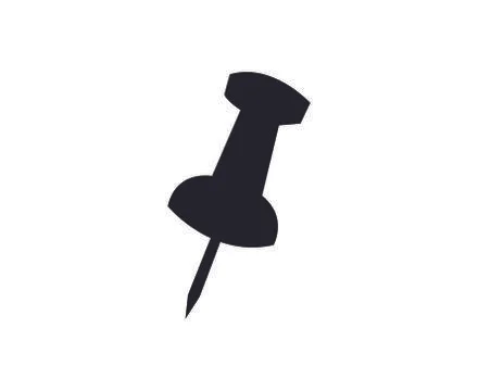 Board pin on white Stock-Illustration