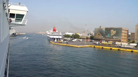 On board in the port Stock Footage 28759176