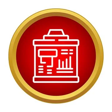 Board presentation icon with data analysis charts Stock Illustration