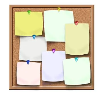 Board with reminders Stock Illustration
