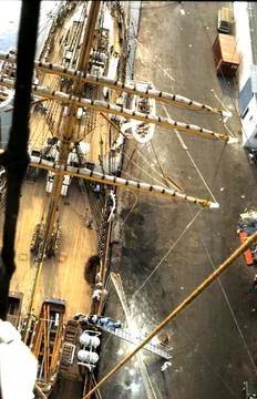 On board a Sailing Ship Foto stock