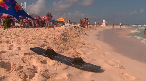 Board on sand Stock Footage 1065001