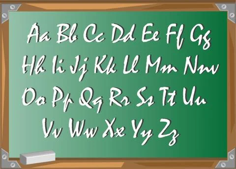 Board school and letters Stock Illustration
