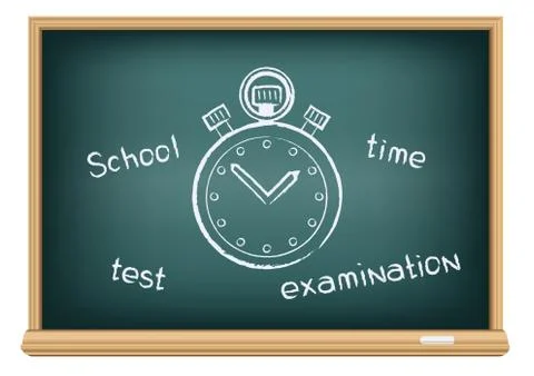 Board school stopwatch Stock Illustration
