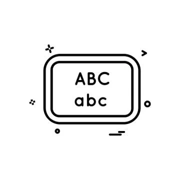 Board school write icon vector design Illustrazione stock