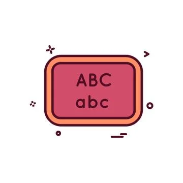 Board school write icon vector design Stock Illustration
