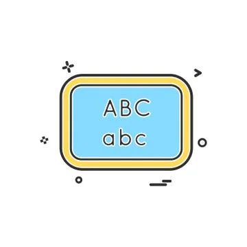 Board school write icon vector design Illustrazione stock