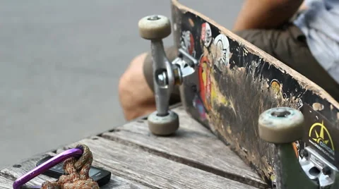 Board of Skateboarder Stock Footage 52195689