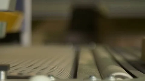 Board sliding out the polishing machine 스톡 동영상 70706637