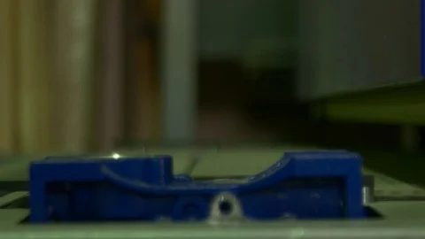 Board sliding out the polishing machine Stock Footage 70706682