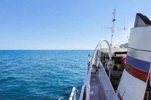 The board of a small vessel. Stock Photos