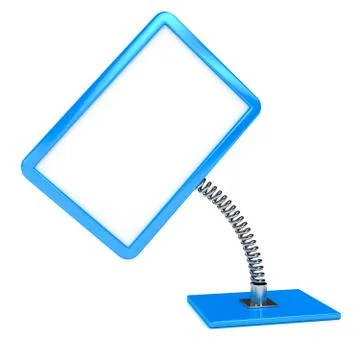 Board on spring over white background Stock Illustration