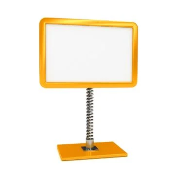 Board on spring over white background Stock Illustration