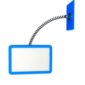 Board on spring over white background Stock Illustration